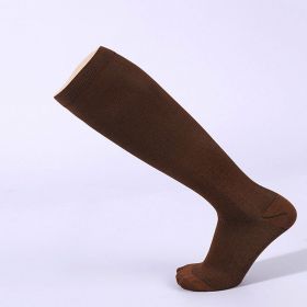 Anti-swelling Varicose Pressure Outdoor Sports Socks (Option: Coffee-M)