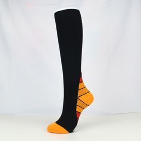 Sports Fitness Camouflage Gradient Football Socks Elastic Socks (Option: Orange-S  M-A pair)