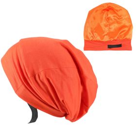 Spring And Autumn Adjustable Men's Satin Lined Hood (Option: Orange-Adjustable)