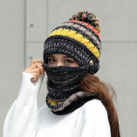 Korean winter knitted hat (Color: Black)