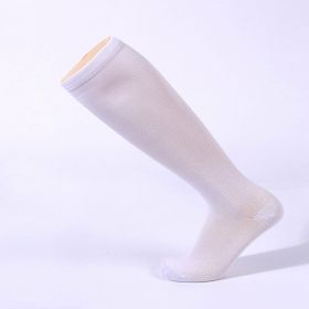 Anti-swelling Varicose Pressure Outdoor Sports Socks (Option: White-L XL)