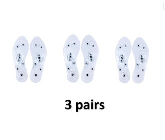 Magnet Magnetic Plus Elastomer Transparent Silicone Massage Insole Health Massage Insole Magnetic Therapy Anti-fatigue (Option: Male 3pcs)