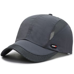 Outdoor Sports Quick-drying Mesh Baseballcap (Color: Dark grey)