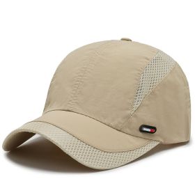 Outdoor Sports Quick-drying Mesh Baseballcap (Color: Khaki)