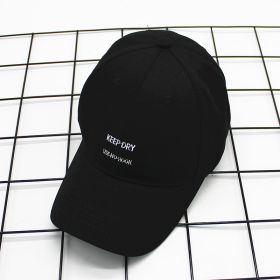 The South Korean star with a hat embroidery letter MINI baseball cap bending eaves and shading tide peaked cap (Option: Black4)