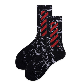 Sports socks (Option: Black red)