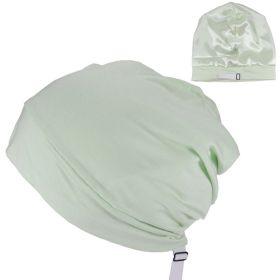 Spring And Autumn Adjustable Men's Satin Lined Hood (Option: Light green-Adjustable)