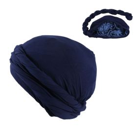 Men's Fashionable New Headband Hat (Option: Navy Blue-M)