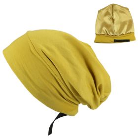 Spring And Autumn Adjustable Men's Satin Lined Hood (Option: Yellow-Adjustable)