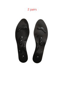 Magnet Magnetic Plus Elastomer Transparent Silicone Massage Insole Health Massage Insole Magnetic Therapy Anti-fatigue (Option: Male Black 2pcs)