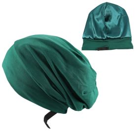 Spring And Autumn Adjustable Men's Satin Lined Hood (Option: Dark green-Adjustable)