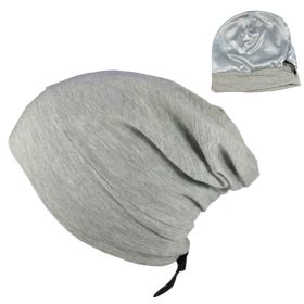 Spring And Autumn Adjustable Men's Satin Lined Hood (Option: Light Grey-Adjustable)