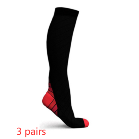 Sports Fitness Camouflage Gradient Football Socks Elastic Socks (Option: Red-S  M-3pairs)