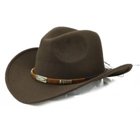 Fashion Personality Hot Selling Woolen Denim Hat (Option: Brown-56to58cm)