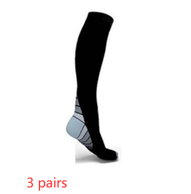 Sports Fitness Camouflage Gradient Football Socks Elastic Socks (Option: Grey-S  M-3pairs)